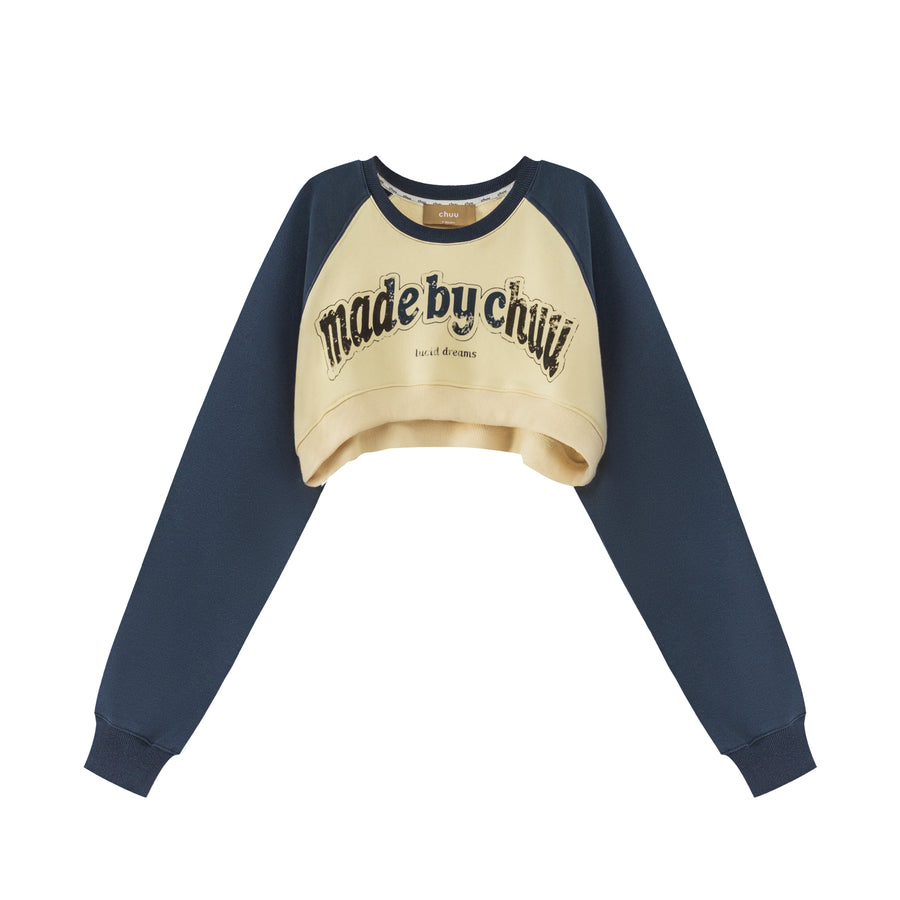 CHUU Casually Living Long Sleeve Cropped Sweatshirt