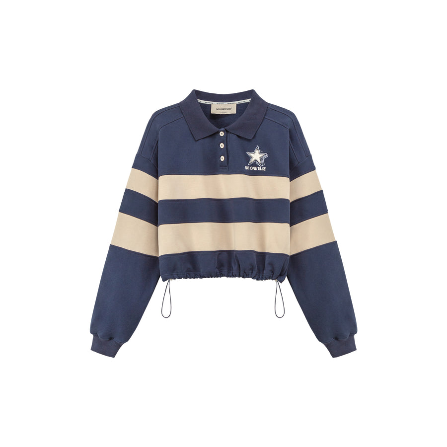 CHUU Polo Neck Vintage Sweatshirt