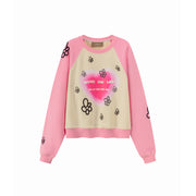 Besties For Life Flower Raglan Sweatshirt