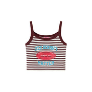 Striped Sleeveless Crop Top