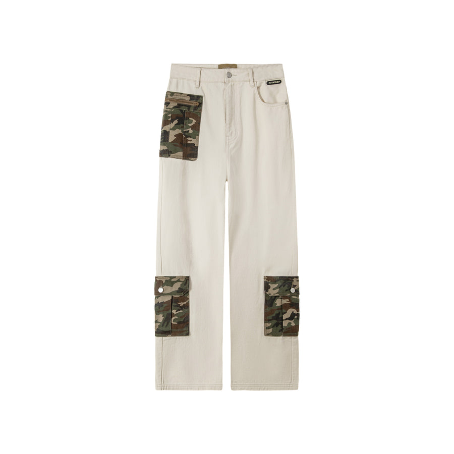 CHUU Camouflage Pocket Straight Casual Pants