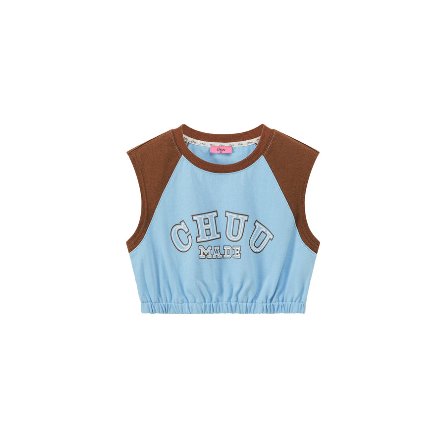 CHUU Color Matching Cropped Sleeveless Top