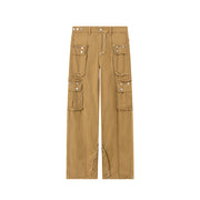 Raw Edge Wide Cargo Pants