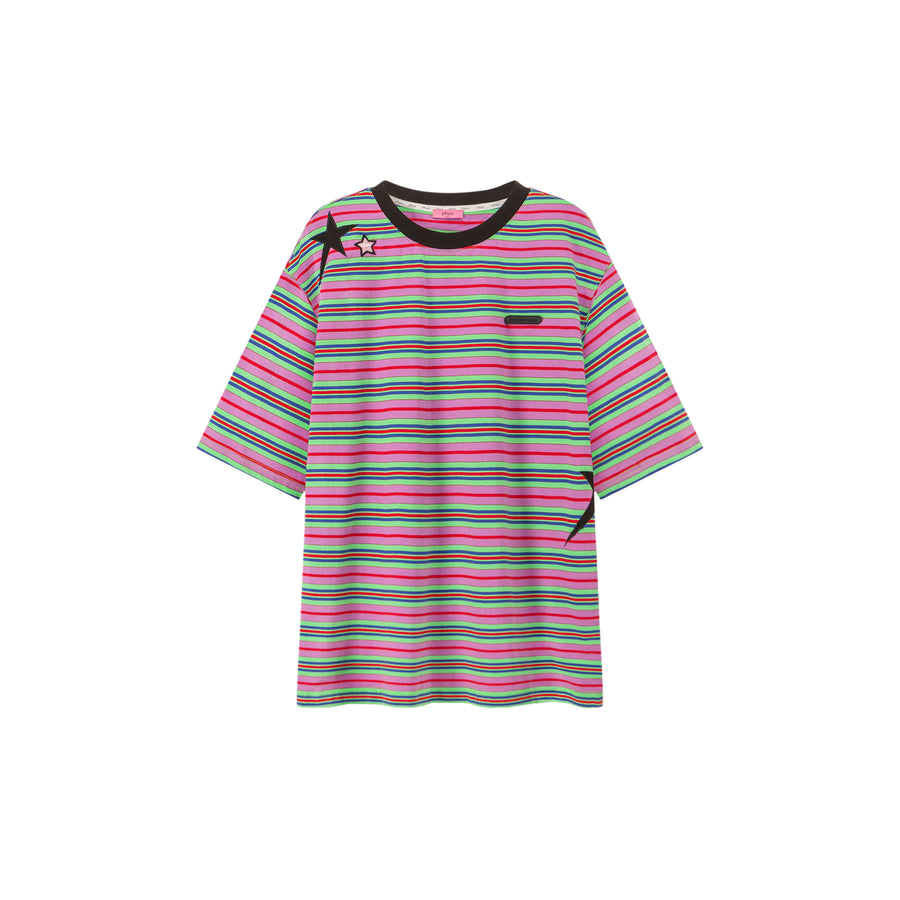 CHUU Star Striped Loose Fit T-Shirt