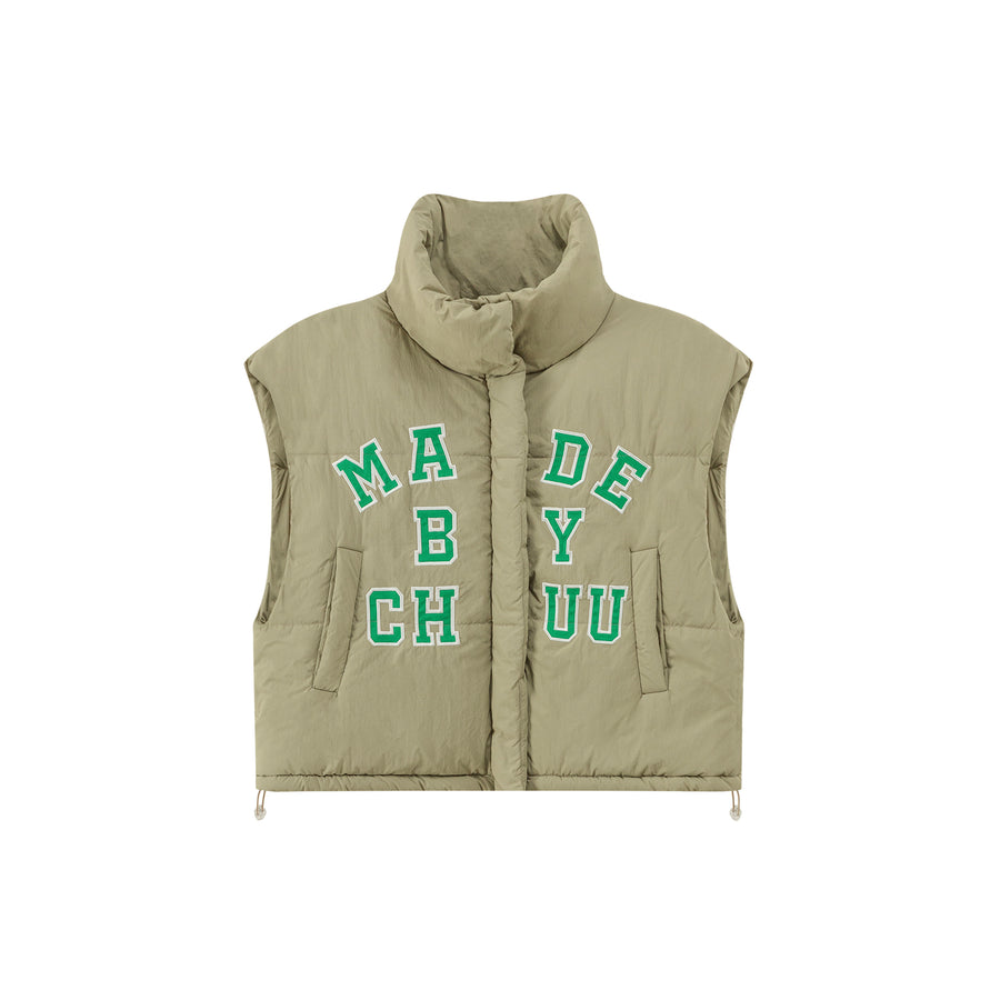 CHUU Made By Chuu Embroidered Wide Vest