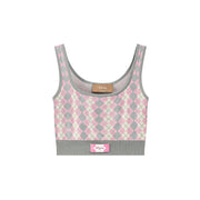 Argyle Knitwear Bra Top