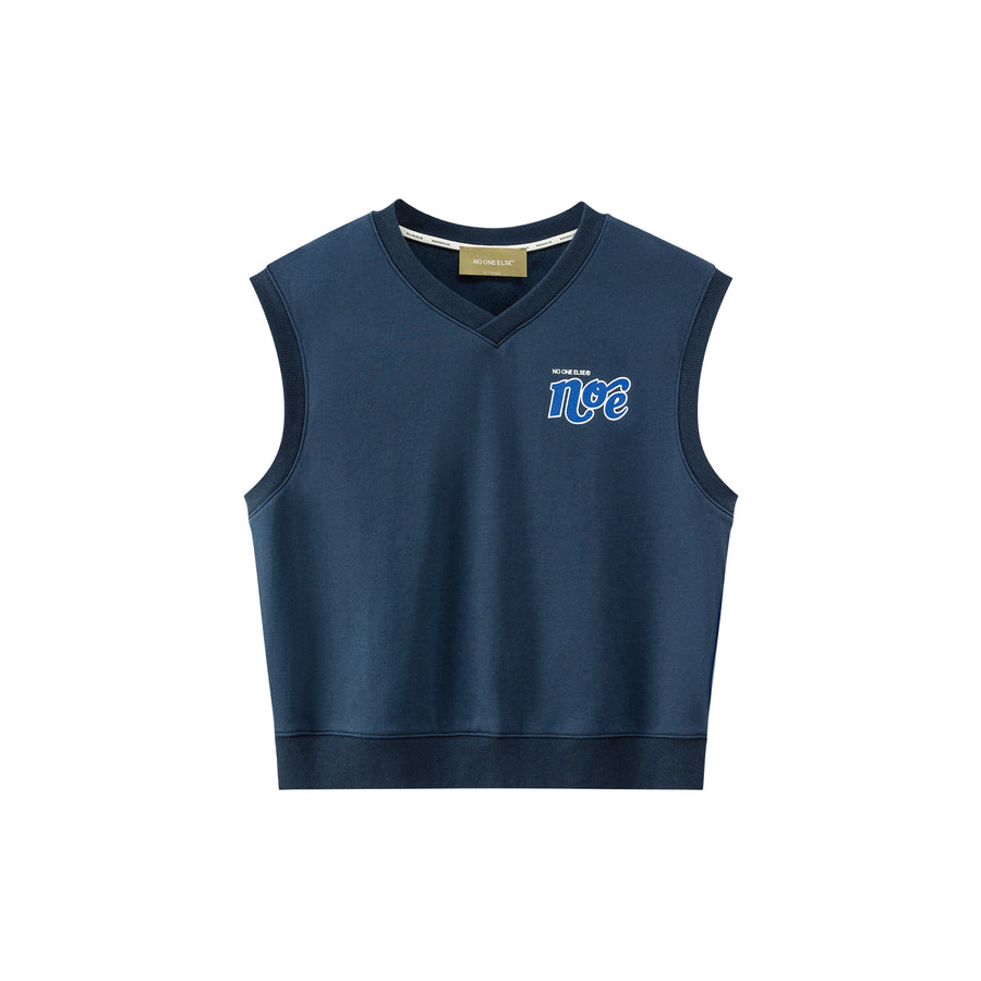 CHUU Lettering Loose Fit Sweater Vest