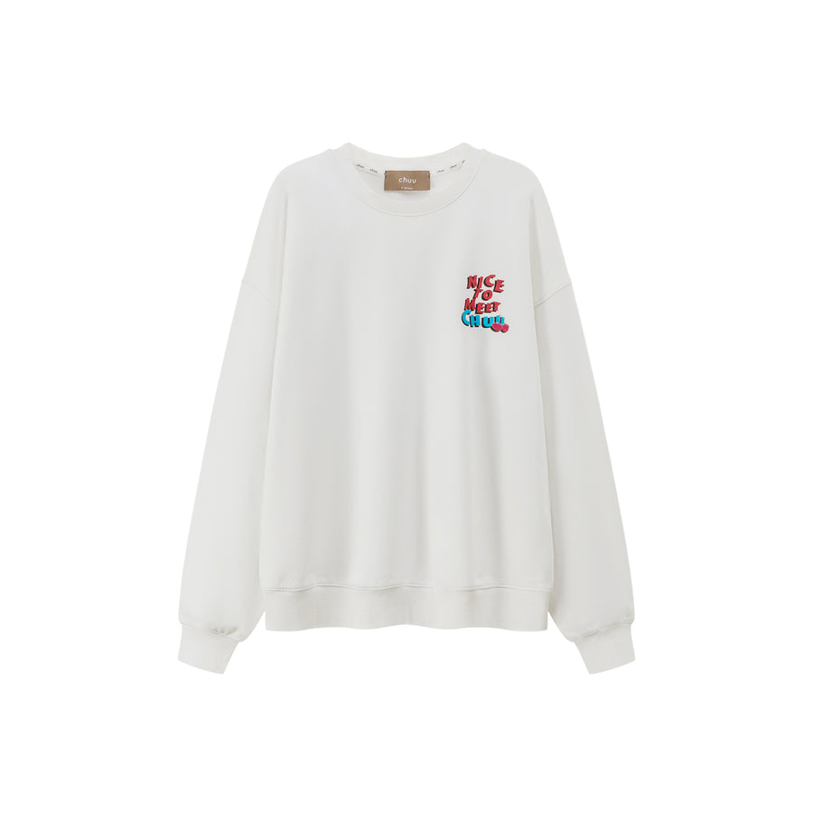 CHUU We Have Met Before Chuu Loose Fit Sweatshirt