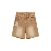 Wide Denim Shorts