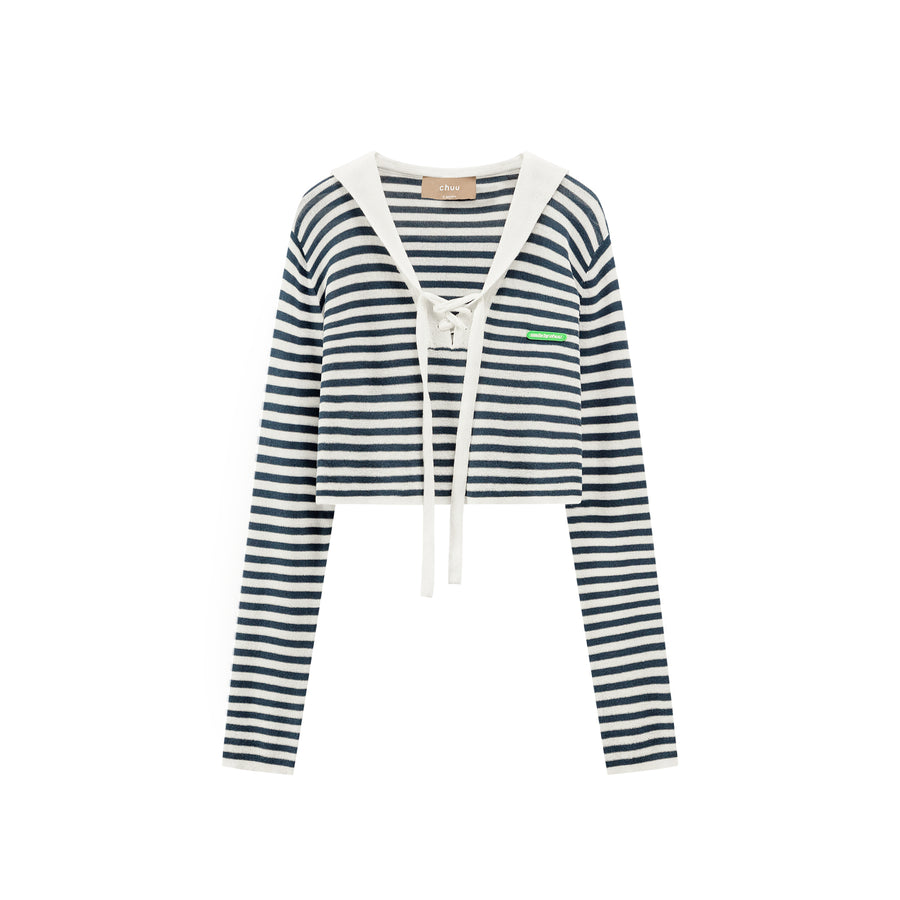 CHUU Sailor Striped Knit Sweater