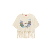 Fringe Butterfly Embroidered T-Shirt