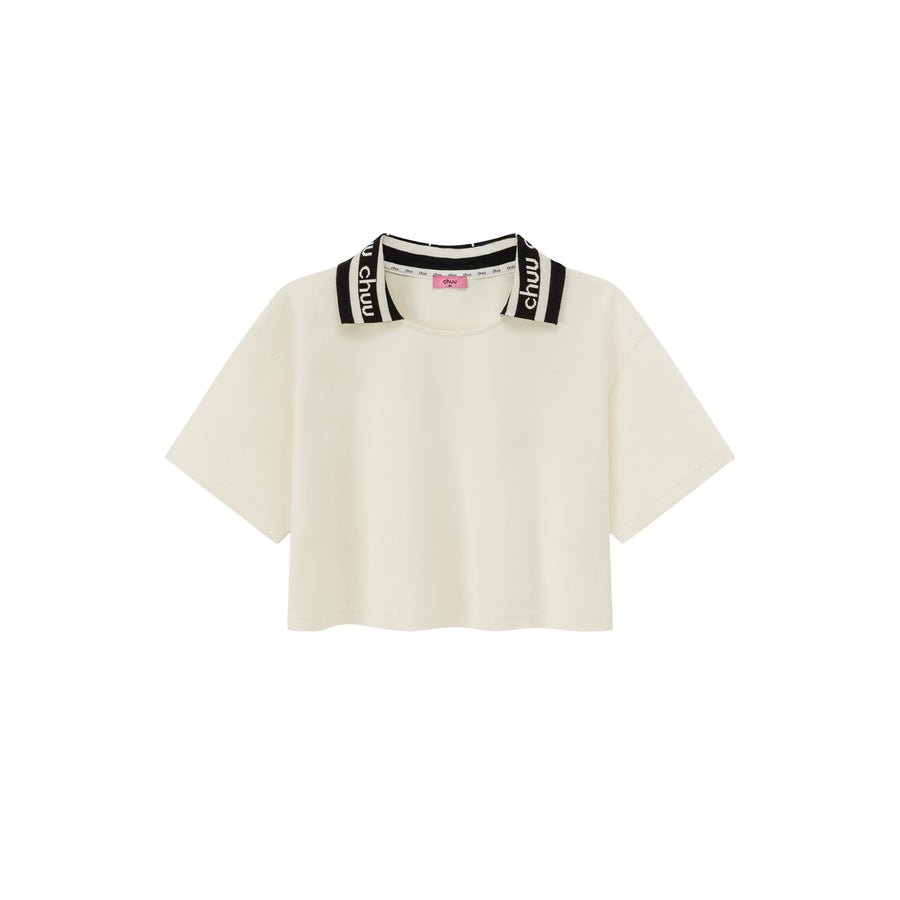 CHUU Chuu Lapel Loose Fit T-Shirt