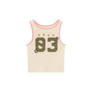 Star Number Slim Sleeveless Top