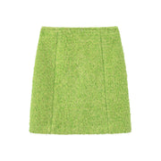 High-Waist Tweed Mini Skirt