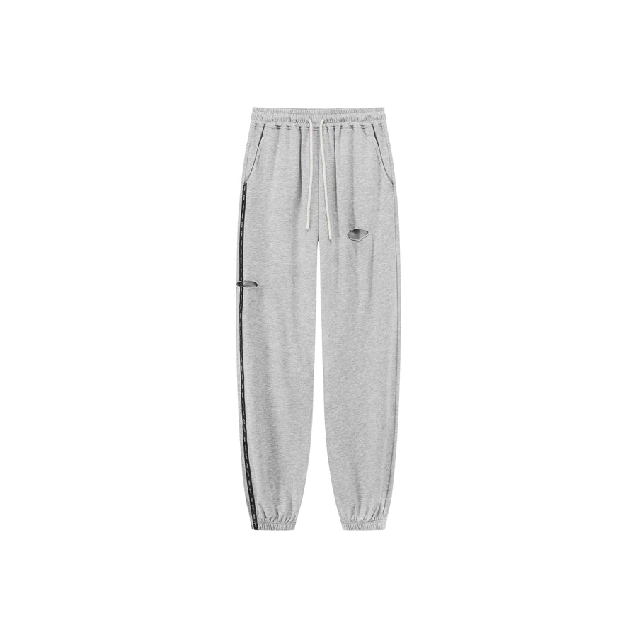 CHUU Distressed String Jogger Sweatpants