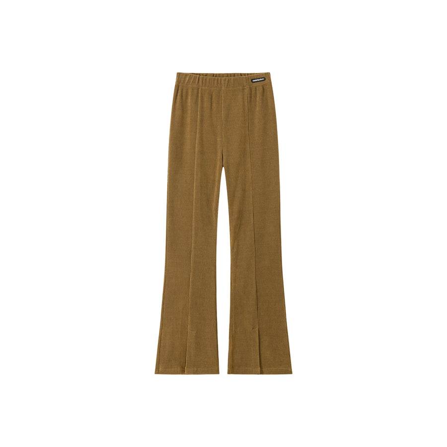 CHUU Corduroy Front Slit Bootcut Pants