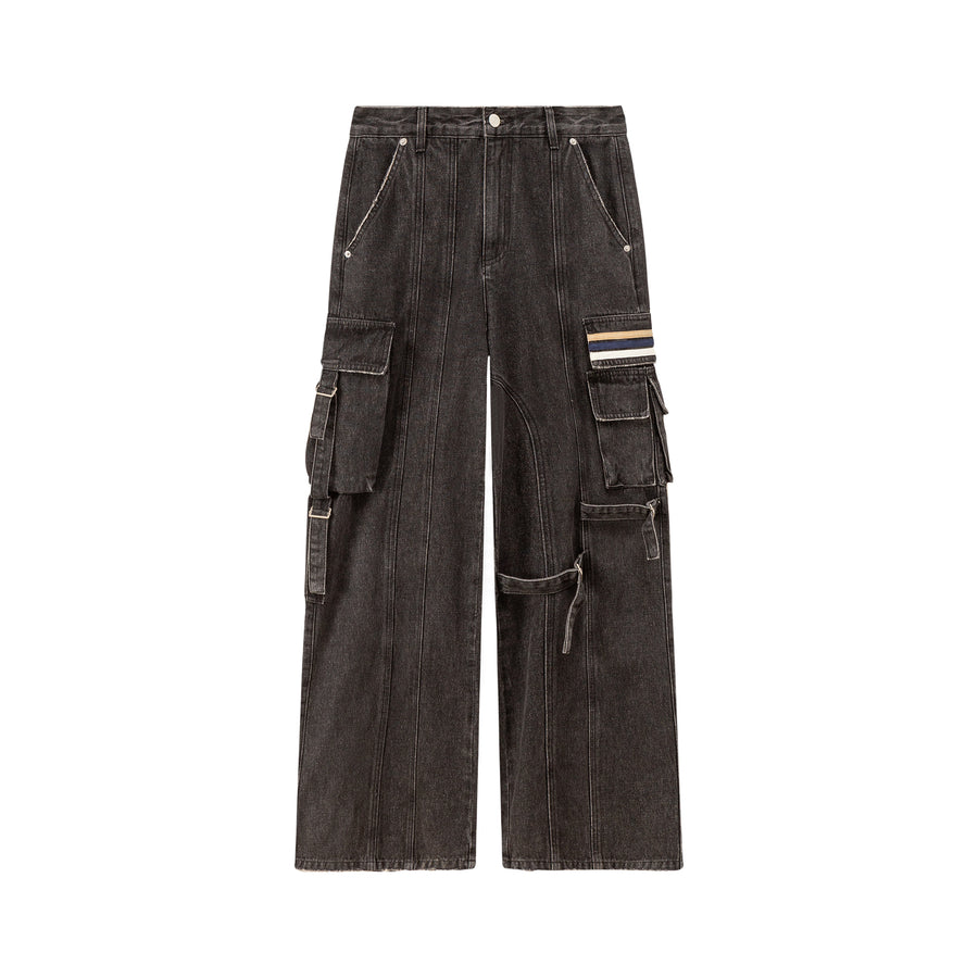 CHUU Downside Wide Denim Cargo Pants