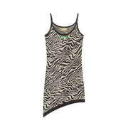 Zebra Knit Cami Mini Dress