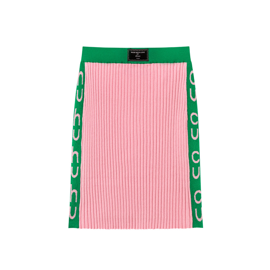 CHUU Chuu Logo Slim Knit Skirt