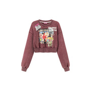 Sized Doesnt Matter Beach Day Printed Sweatshirt