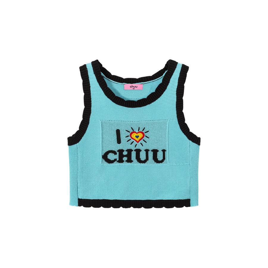 CHUU I Love Chuu Color Sleeveless Knit Sweater