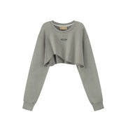 Simple Cut Crop Sweatshirt