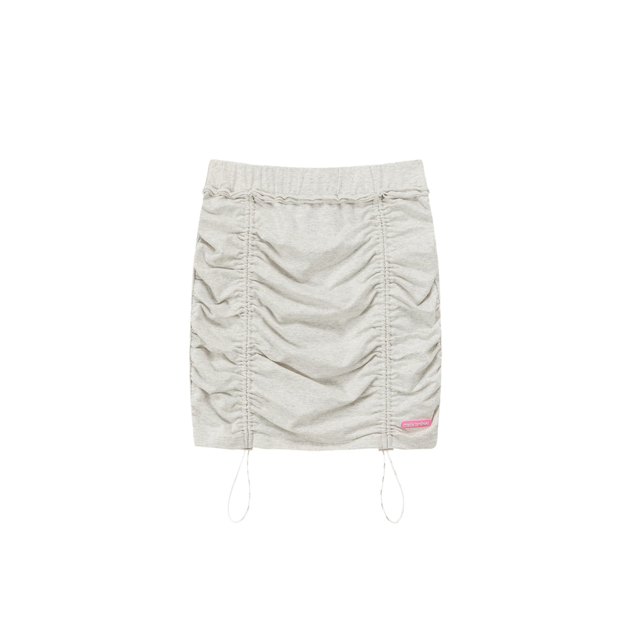 CHUU Ruched String Basic Skirt