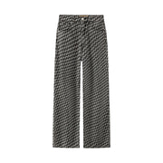 Checkerboard Wide Jeans