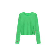 Slim Side Slit Long Sleeve T-Shirt