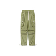 Basic Color String Cargo Wide Pants