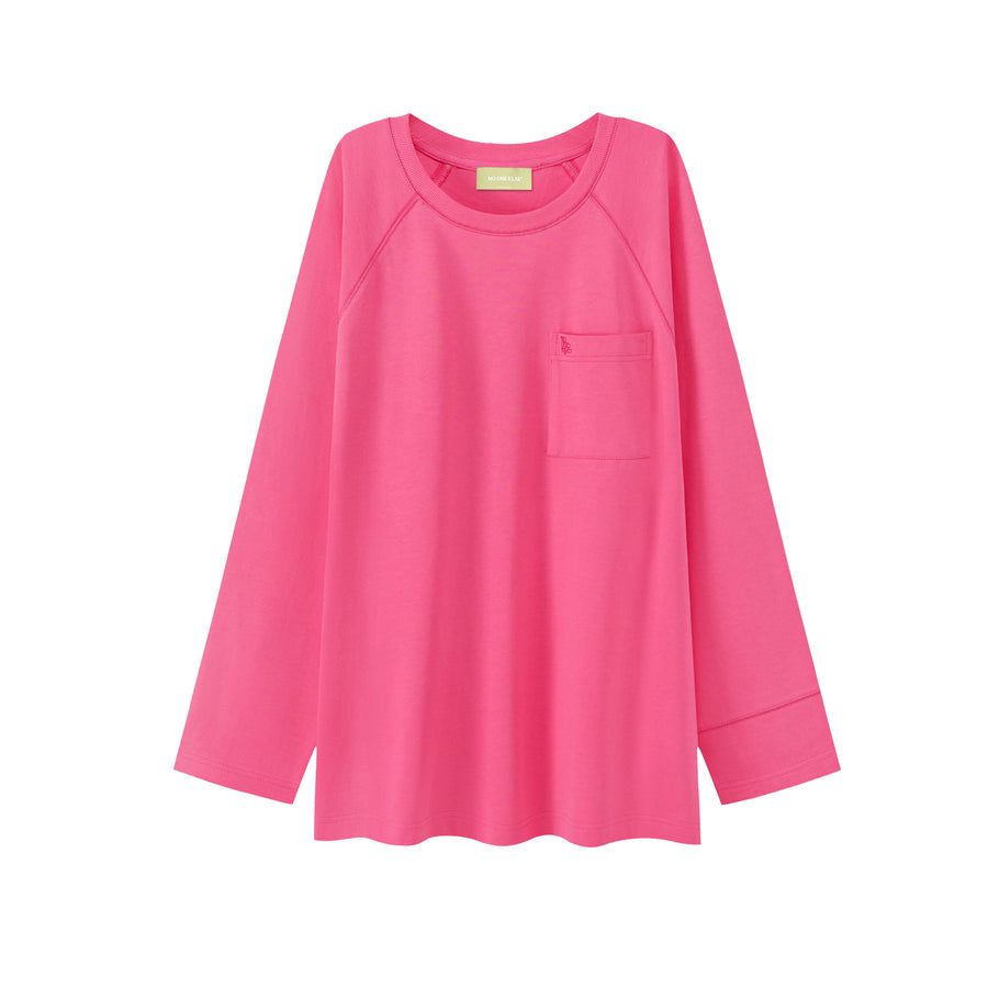 CHUU Oversized Front Pocket Long-Sleeves Top