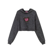 Chuu Baby Heart Crop Hoodie