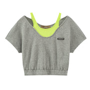 Two-Layer Crop Sport Top