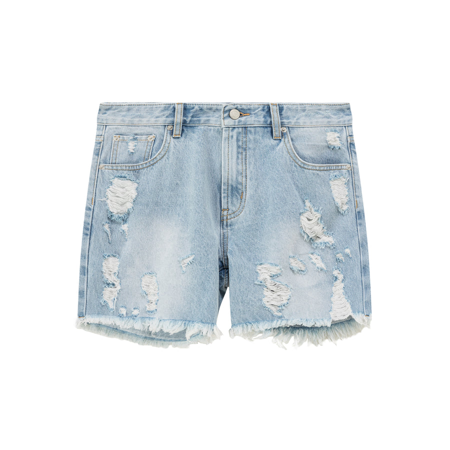 CHUU Distressed Denim Shorts