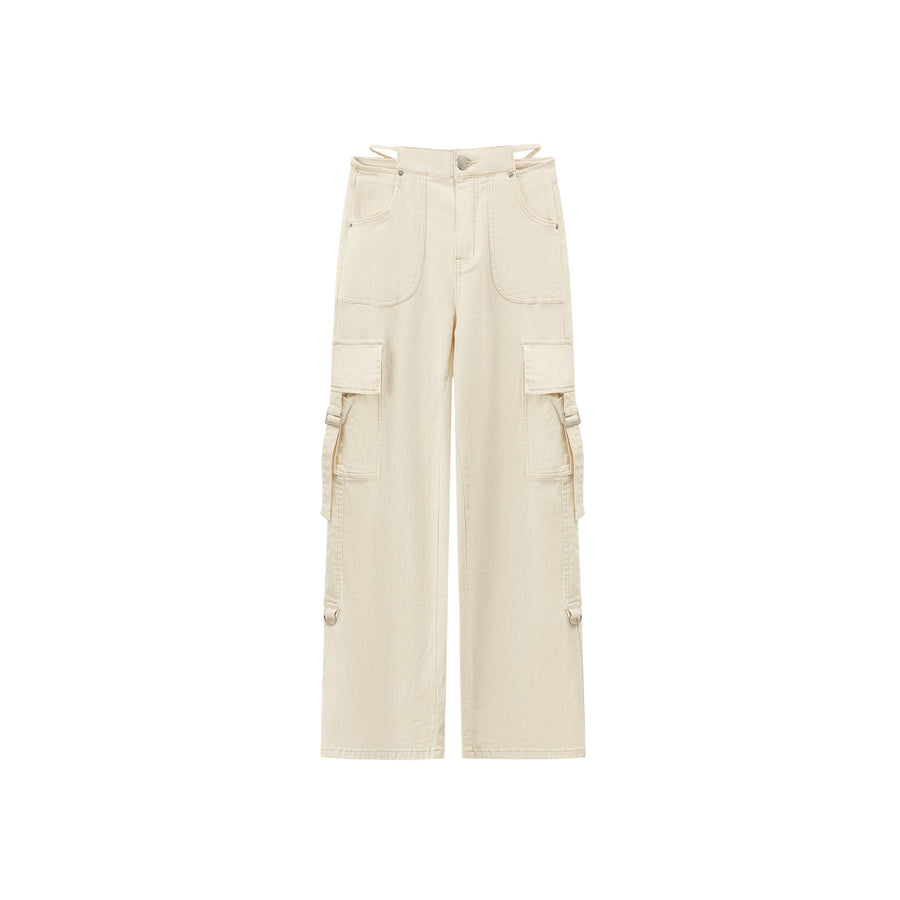 CHUU Pretty Warrior Solid High Waist Casual Pants