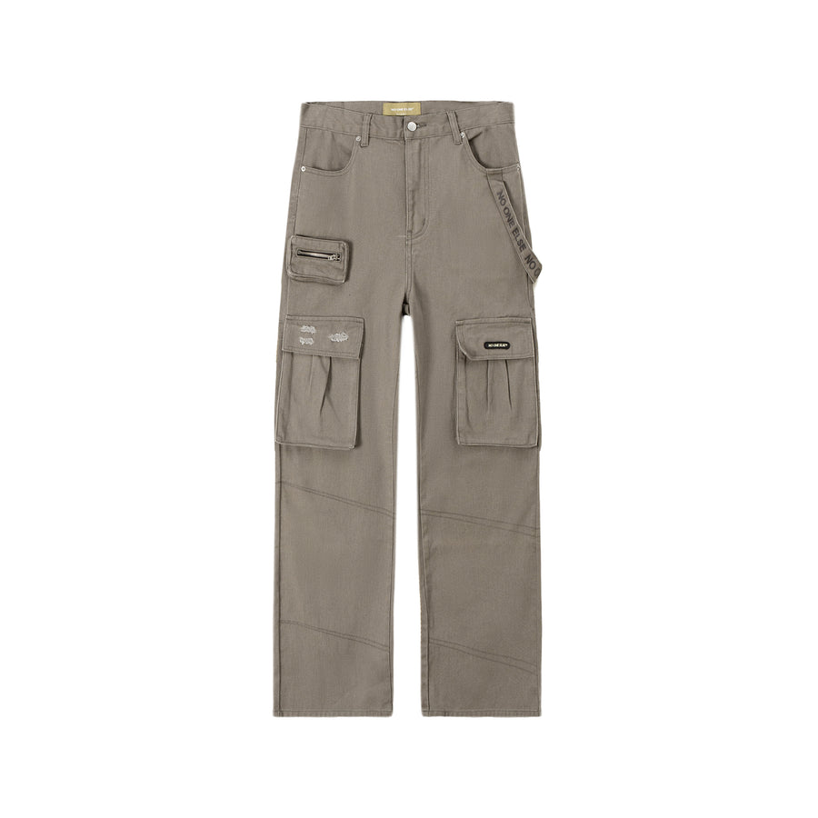 CHUU High-Waisted Cargo Straight Pants