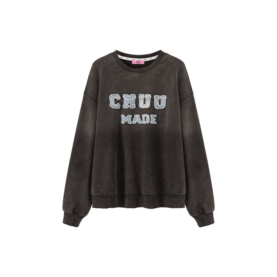 CHUU Chuu Made Washed Loose Fit Sweatshirt