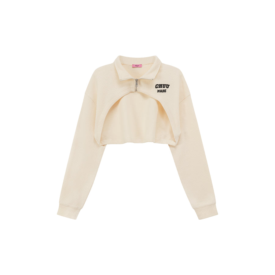 CHUU Bolero Sweatshirt Zip-Up