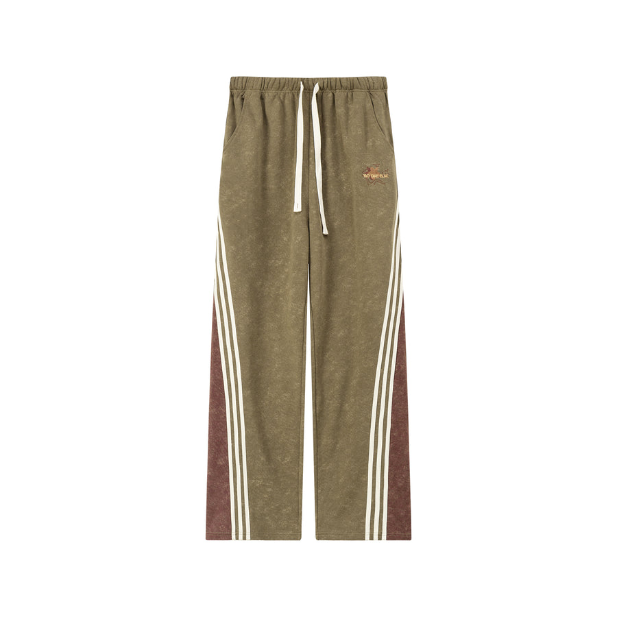 CHUU Star Embroidered Wide Casual Pants