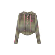 That Girl Striped Hooded Sweatshirt