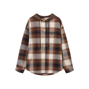 Scottish Check Hooded Shirt