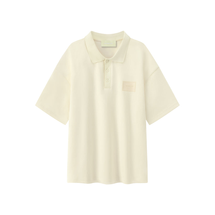 CHUU Logo Label Simple Polo T-Shirt