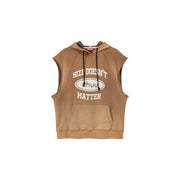 Size Doesnt Matter Cotton Sleeveless Hoodie