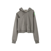 Cutout Shoulder Hoodie Sweatshirt