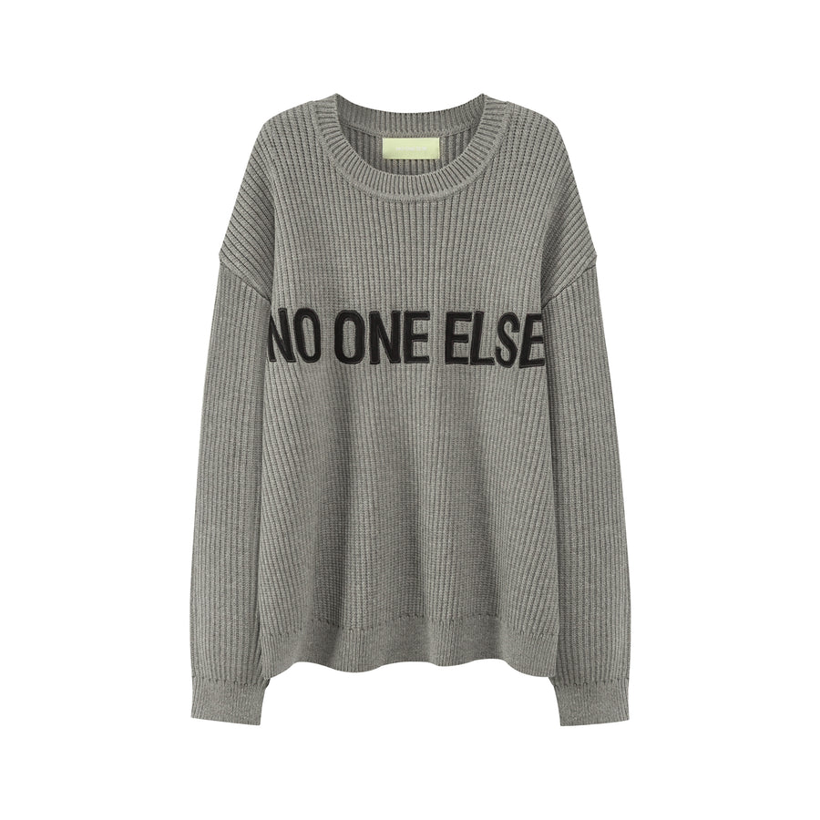 CHUU Noe Lettering Knit Sweater