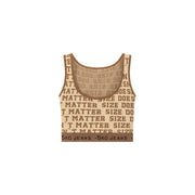 Size Doesnt Matter Lettering Cropped Sleeveless Top