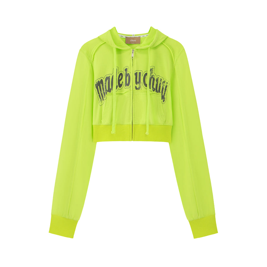 CHUU Cute Sport Crop Hoodie