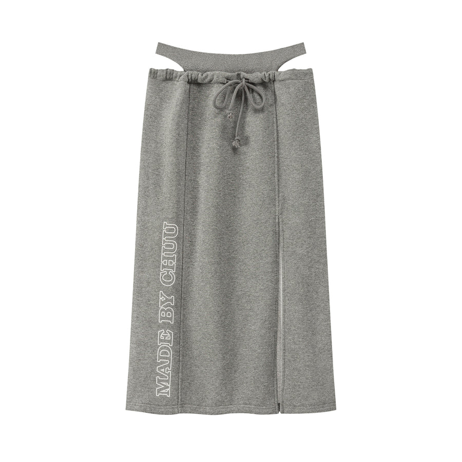 CHUU Front Slit Sport Midi Skirt