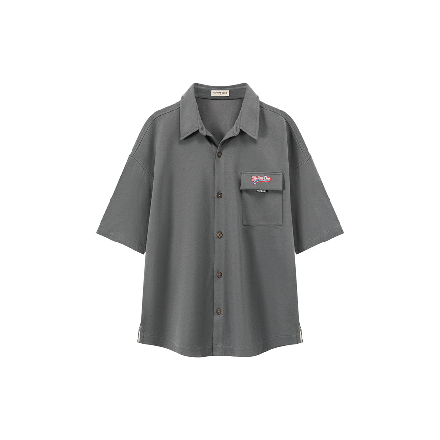 CHUU Embroidered Pocket Shirt