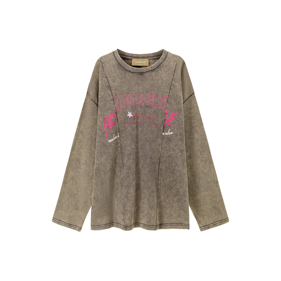 CHUU Vintage Printed Loose Fit T-Shirt